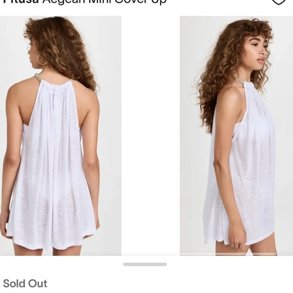 Teal PITUSA Cover Up Dress - Sheer - Petite Colorful Braided Strap